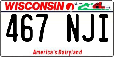 WI license plate 467NJI