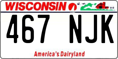 WI license plate 467NJK