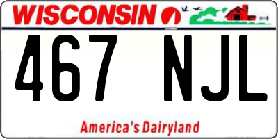 WI license plate 467NJL
