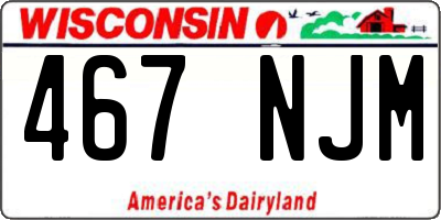 WI license plate 467NJM