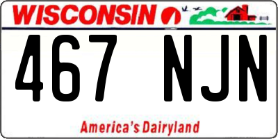 WI license plate 467NJN