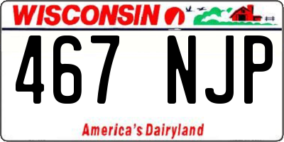 WI license plate 467NJP