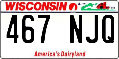 WI license plate 467NJQ