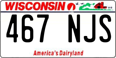 WI license plate 467NJS