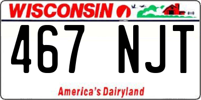WI license plate 467NJT