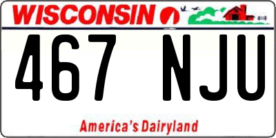 WI license plate 467NJU