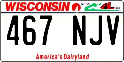 WI license plate 467NJV