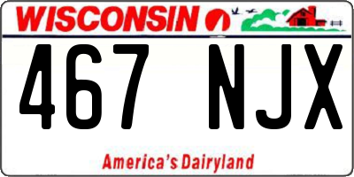 WI license plate 467NJX