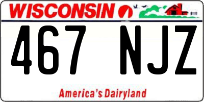 WI license plate 467NJZ