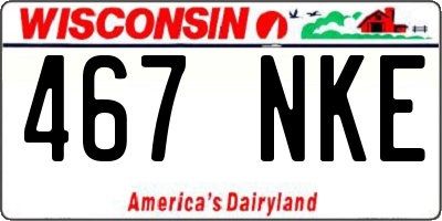 WI license plate 467NKE