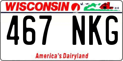 WI license plate 467NKG