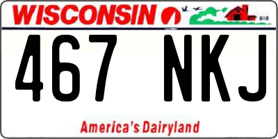 WI license plate 467NKJ