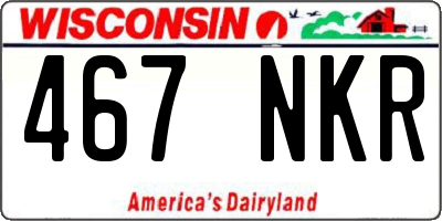 WI license plate 467NKR