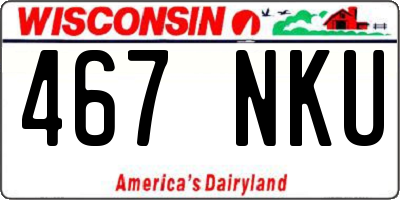 WI license plate 467NKU