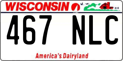 WI license plate 467NLC