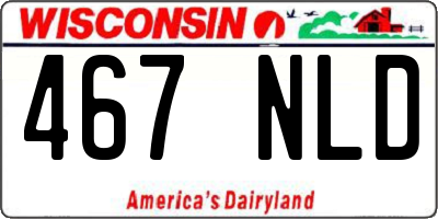 WI license plate 467NLD