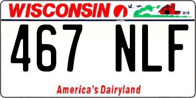 WI license plate 467NLF