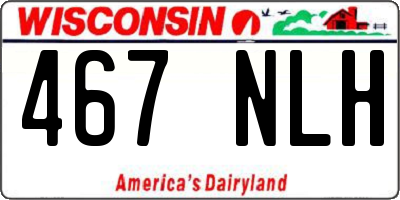 WI license plate 467NLH