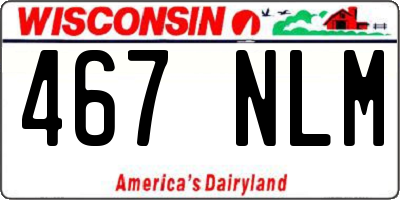 WI license plate 467NLM