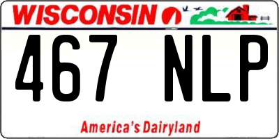 WI license plate 467NLP