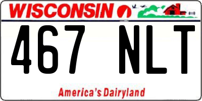 WI license plate 467NLT