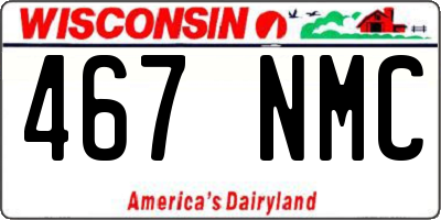 WI license plate 467NMC