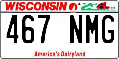WI license plate 467NMG