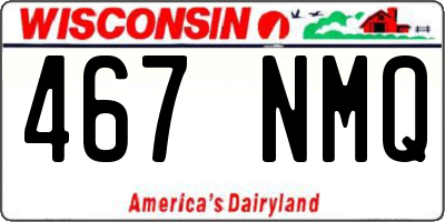 WI license plate 467NMQ