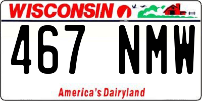 WI license plate 467NMW