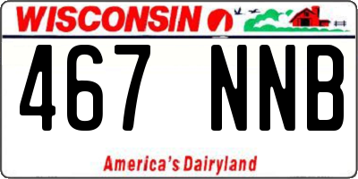 WI license plate 467NNB