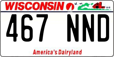 WI license plate 467NND
