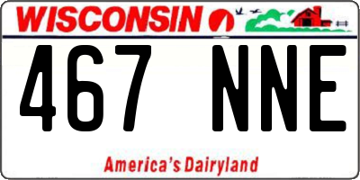 WI license plate 467NNE