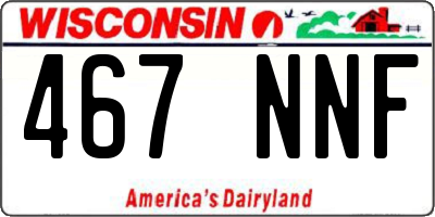 WI license plate 467NNF
