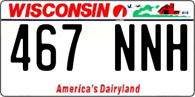 WI license plate 467NNH