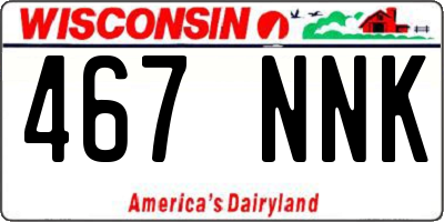 WI license plate 467NNK