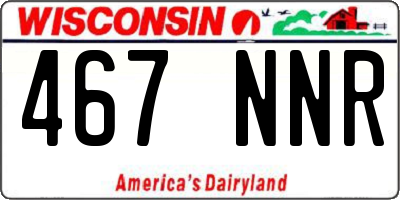 WI license plate 467NNR