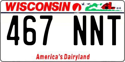 WI license plate 467NNT