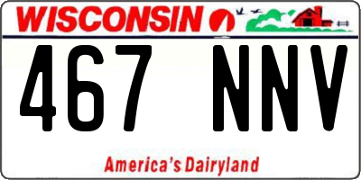 WI license plate 467NNV