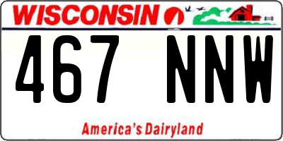 WI license plate 467NNW