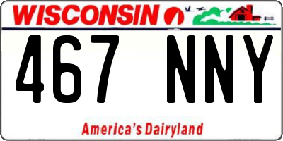WI license plate 467NNY