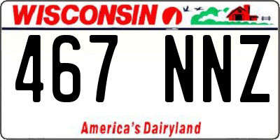 WI license plate 467NNZ