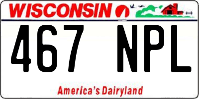 WI license plate 467NPL