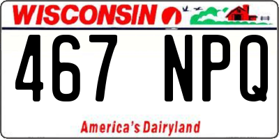 WI license plate 467NPQ
