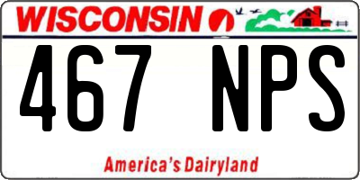 WI license plate 467NPS