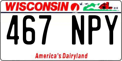 WI license plate 467NPY
