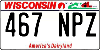 WI license plate 467NPZ
