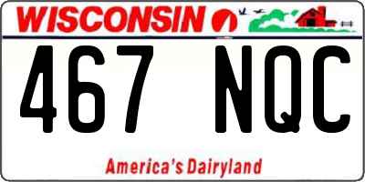 WI license plate 467NQC