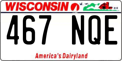 WI license plate 467NQE