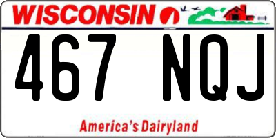 WI license plate 467NQJ