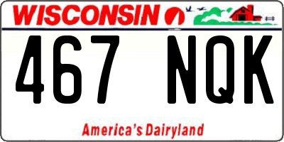 WI license plate 467NQK